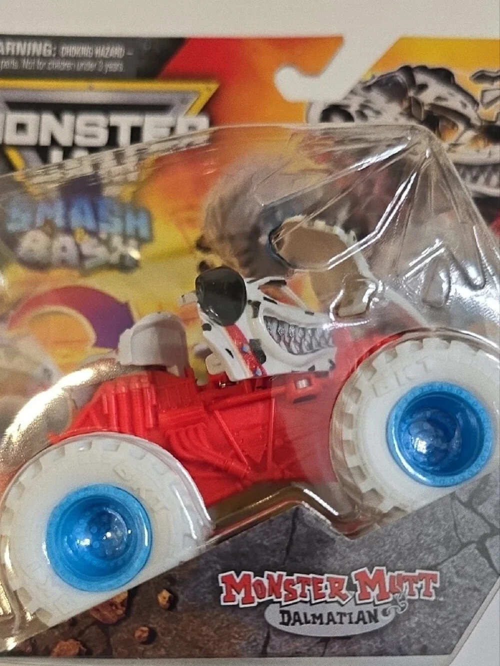 Monster Jam Monster Mutt Dalmatian Red & White Kids Vehicle Toy